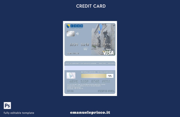 stile verificato Modello di carta visto della banca centrale della Bosnia ed Erz